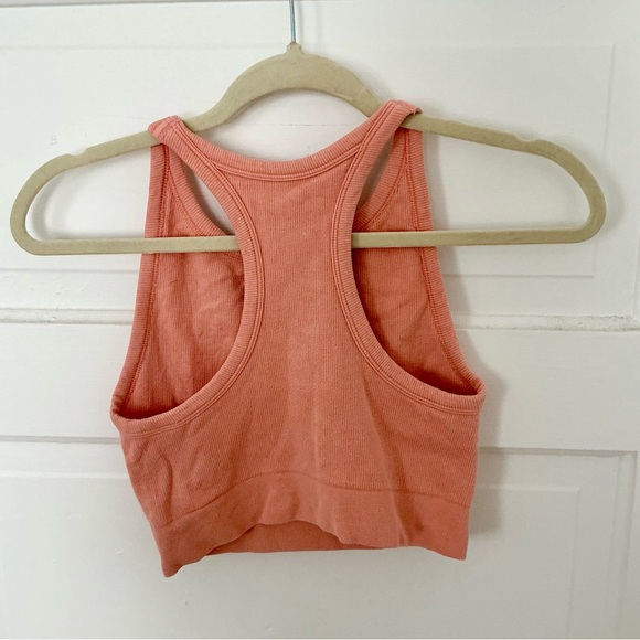 Old Navy Peach Ribbed Racerback Crop Tank - Picture 2 of 4